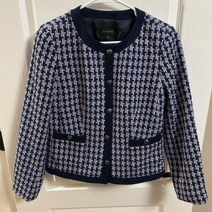 Talbots Navy and Pink Tweed Blazer